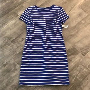 Blue and white stripped, curvy dress